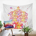 European classical woven polyester fibre tapestry rectangular wall hanging in bedroom