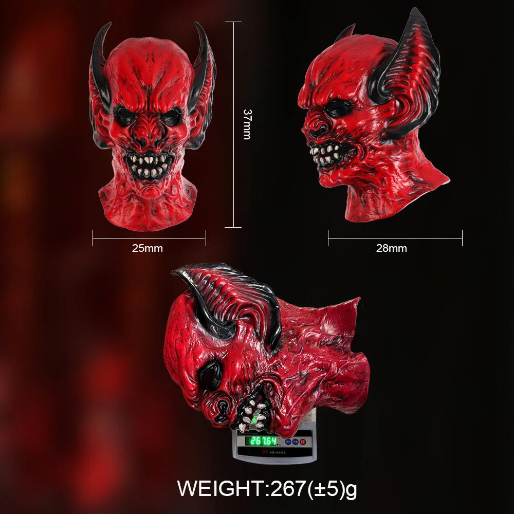 Red bat horror mask made from RP foam for Halloween and costume parties