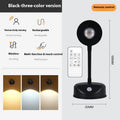 Modern geometric rechargeable wireless wall lamp with remote control on indoor wall