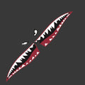 PVC body sticker with shark latte art design for outdoor decoration
