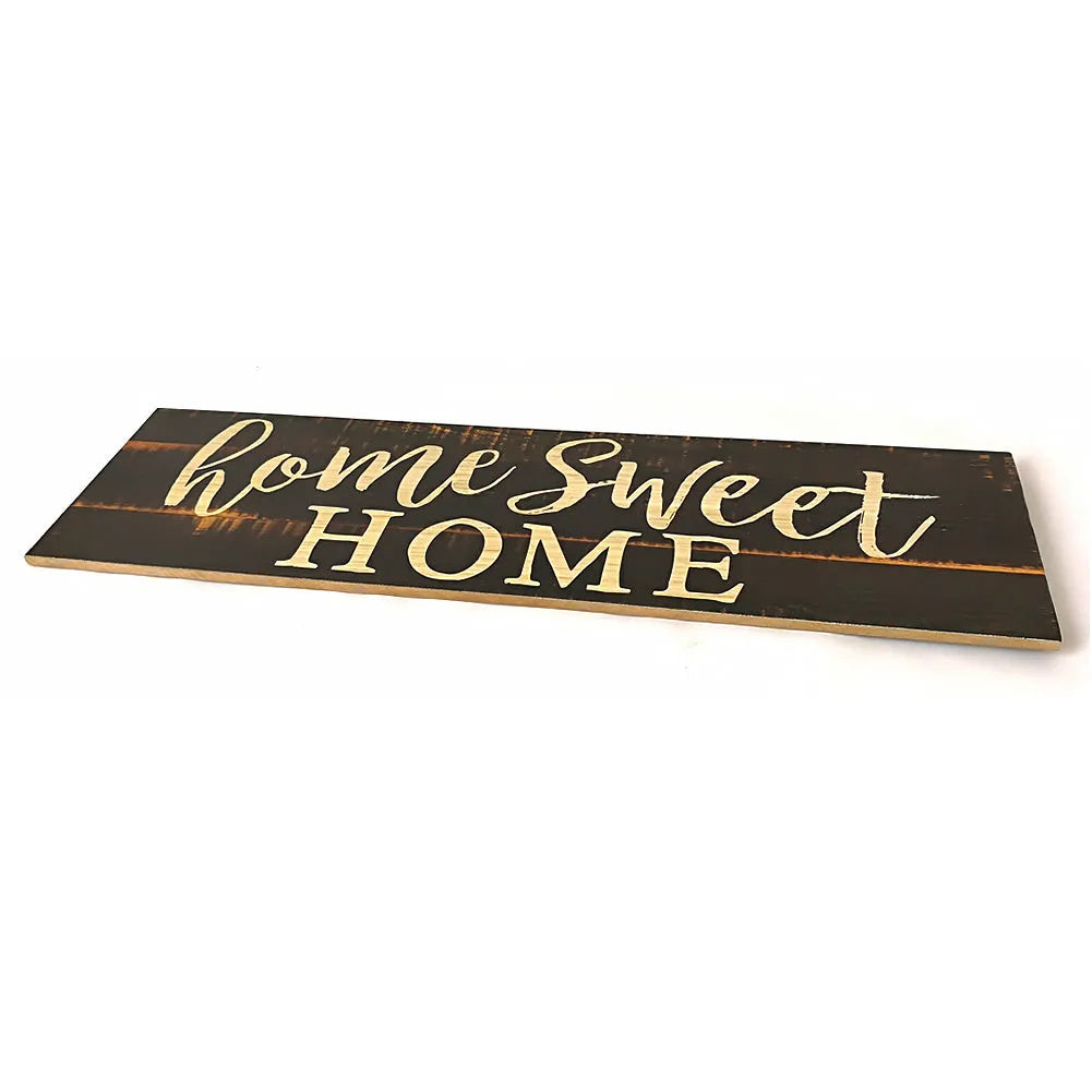 Carved wooden wall hanging pendant decoration in black or white, measuring 40cm long.