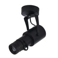 Black LED surface-mounted spotlight for restaurant atmosphere lighting with aluminium housing