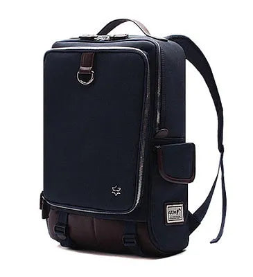 Men's modern Korean-style backpack in Oxford cloth, shown in Army Green colour, displaying its large capacity and adjustable straps.
