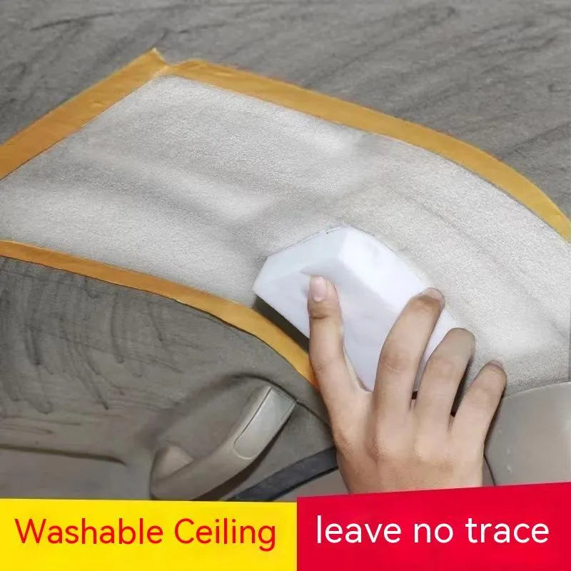 Bottles of wash-free ultrasonic fabric ceiling foam decontamination cleaner with towel and sponge wipes