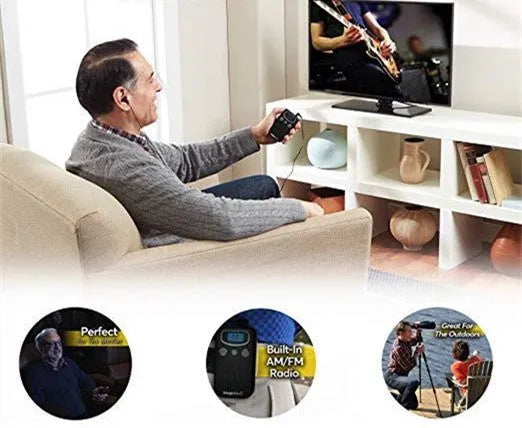 Digital display mobile hearing aid booster sound personal voice enhancer in brilliant colour