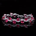 Copper-plated 18K gold colour zircon bracelet with geometric design and micro-inlaid stones