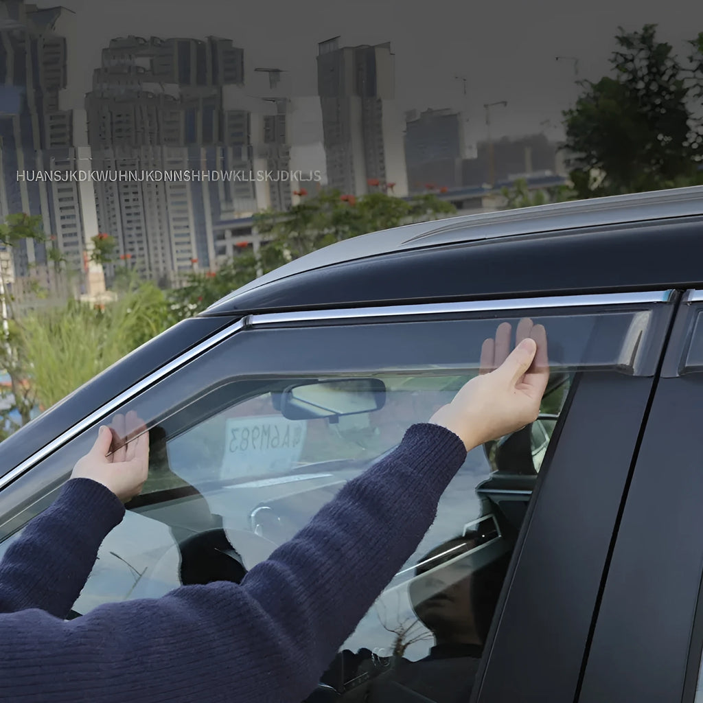 23 New Outlander window deflector set in engineering plastic, Black Warrior and translucent options