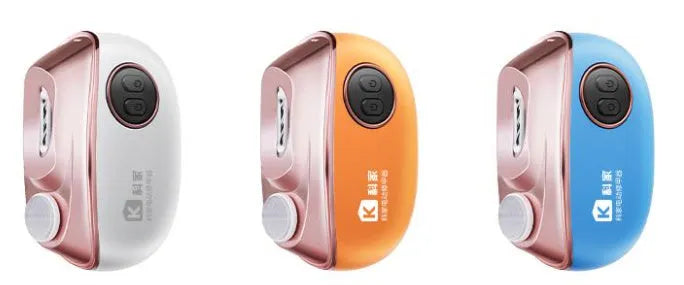 Electric nail clippers automatic trimmer in blue, orange and white colours with Type-C charging port