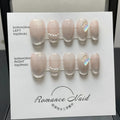 Women's handmade blush armour manicure set in short style showing the 14-short ladder A colour