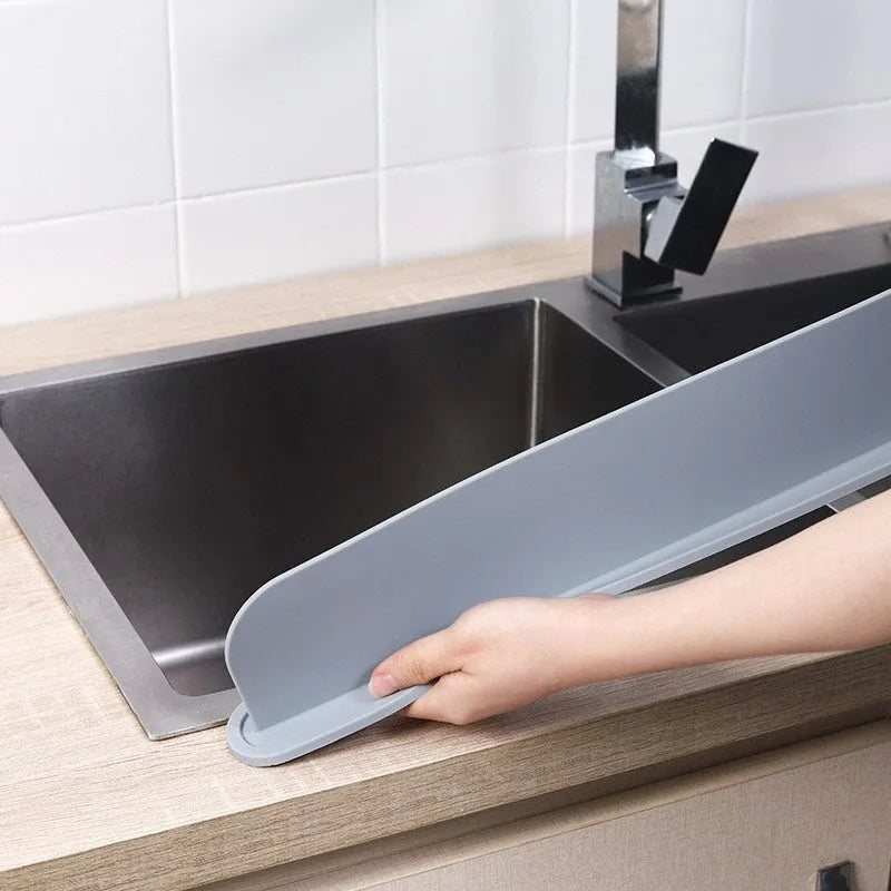 Thick silicone kitchen sink water blocking plate in grey blue black colour options
