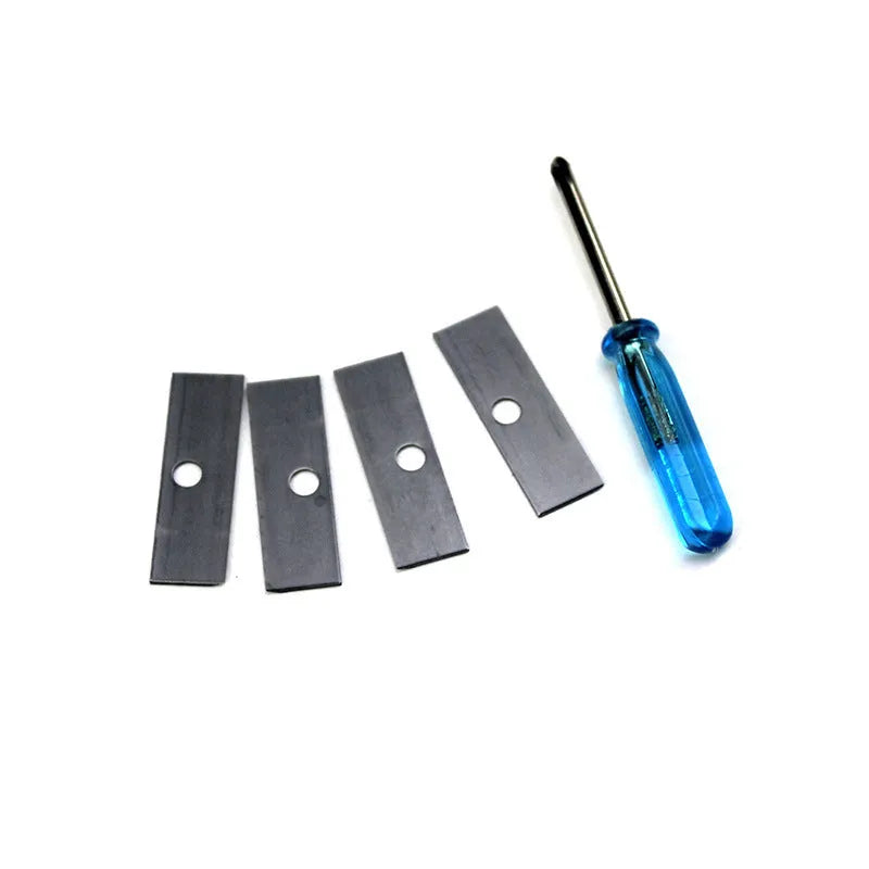 Geometric plastic pencil sharpener with four sharpening holes for different pencil sizes