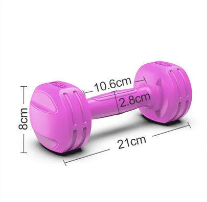 Pair of Longway China Red PE dumbbells on a light background, available in 1 to 5 kg weights