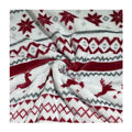 Thick flannel sherpa lambswool blanket 150x200cm in Elk Double White with cartoon anime pattern