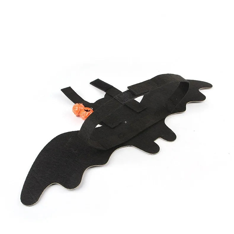 Halloween batwing costume for cats in felt material with multiple colour options