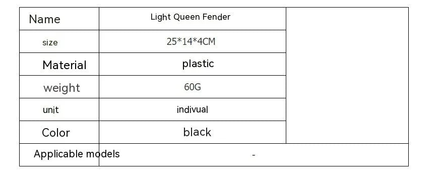 Carbon fibre tail mudguard and inner fender plate for Light Bee electric off-road bicycle