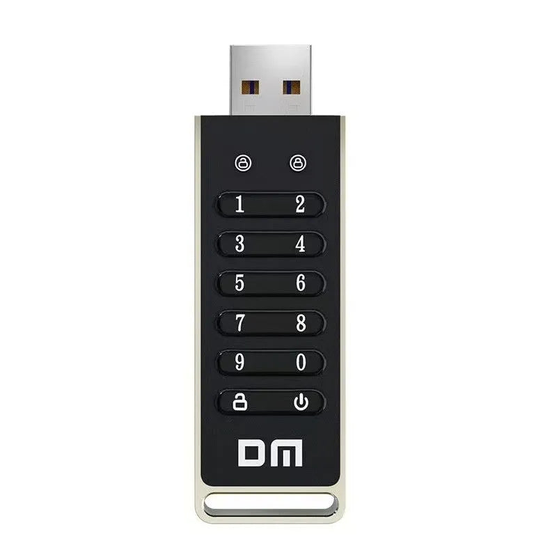 64GB fingerprint encrypted USB flash drive with metal housing and USB 3.0 connector