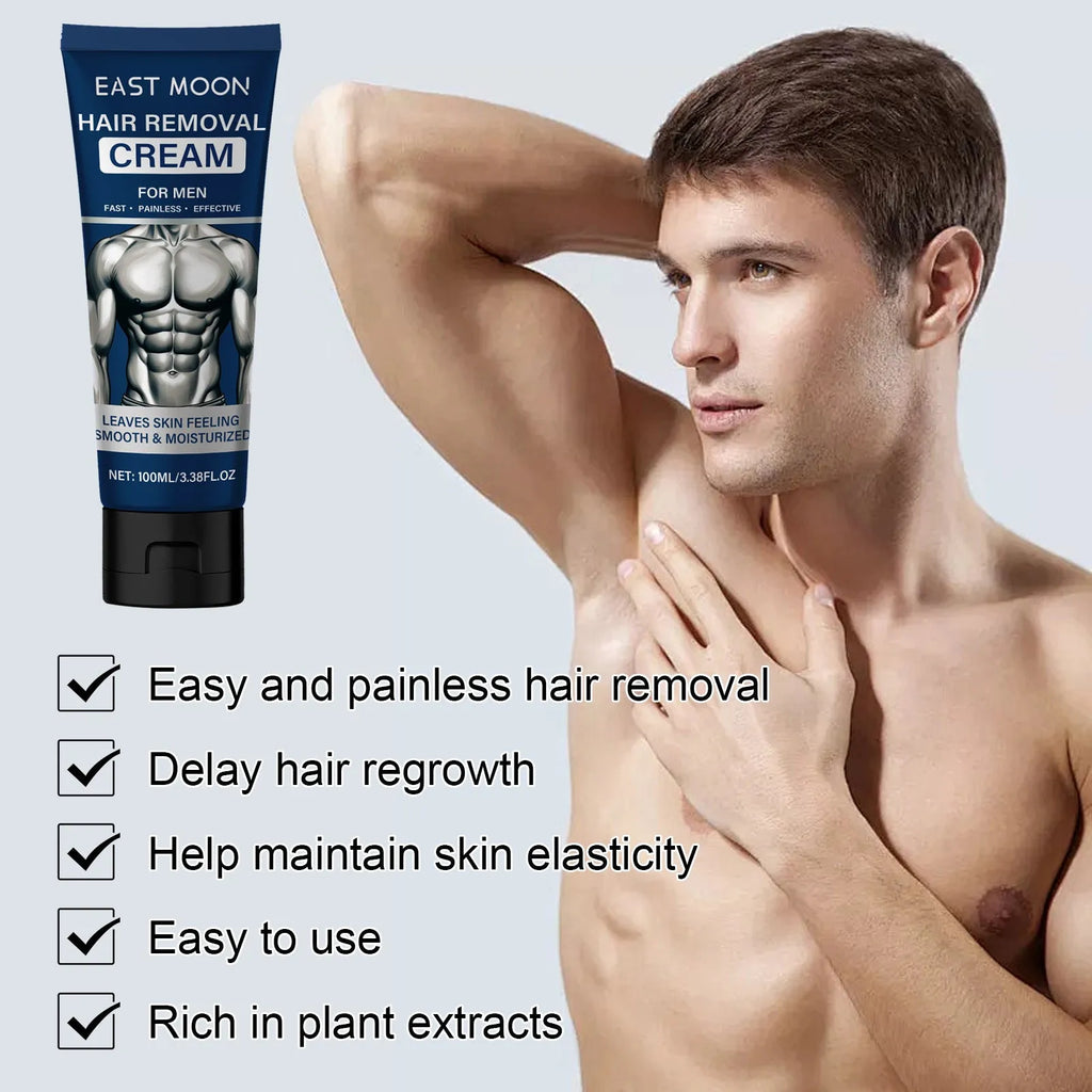 100ml tube of men's hair removal cream for lips, beard, armpits, hands and legs