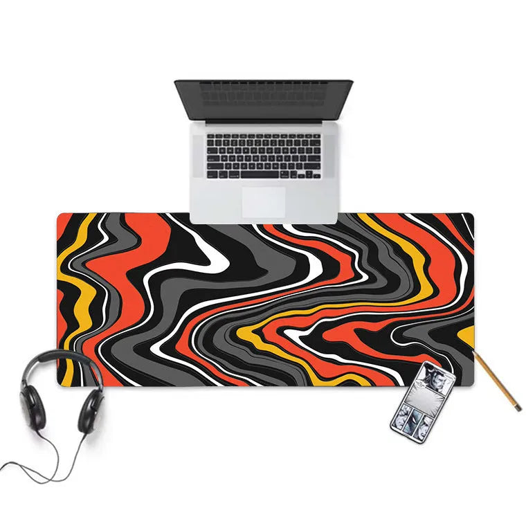 Custom non-slip mouse pad with rubber base and cloth surface in multiple sizes, thermal transfer printed pattern