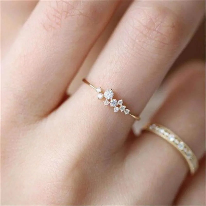 Gold Radiance Abundance Ring on finger showing copper band