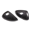 Black true carbon fibre rearview mirror covers for 2014-2022 Porsche Macan