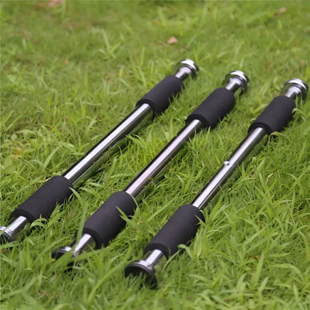 Steel adjustable pull-up bar extended to 100cm width for home fitness installation