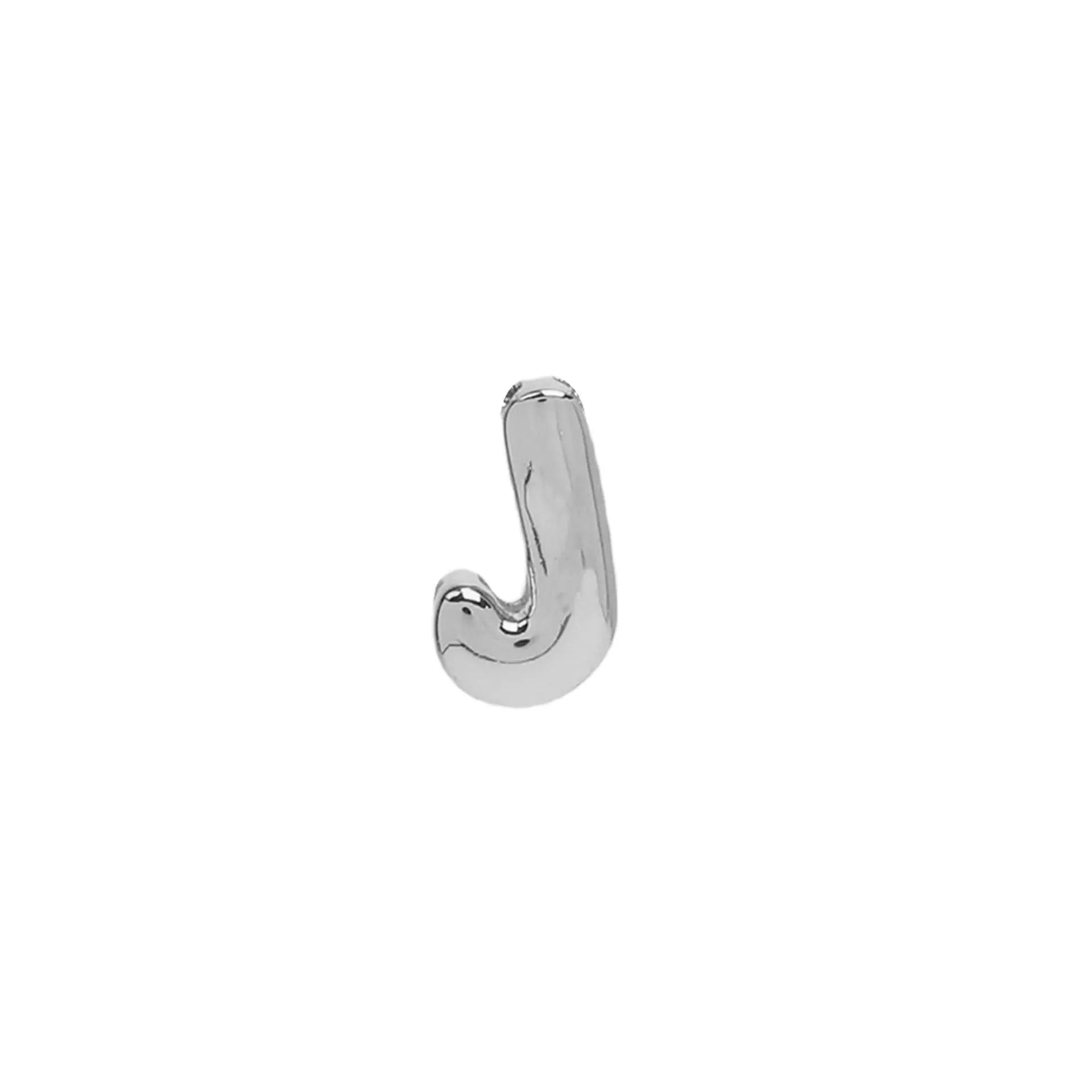 18k brass smooth surface bubble letter bracelet with pendant in gold colour on copper alloy