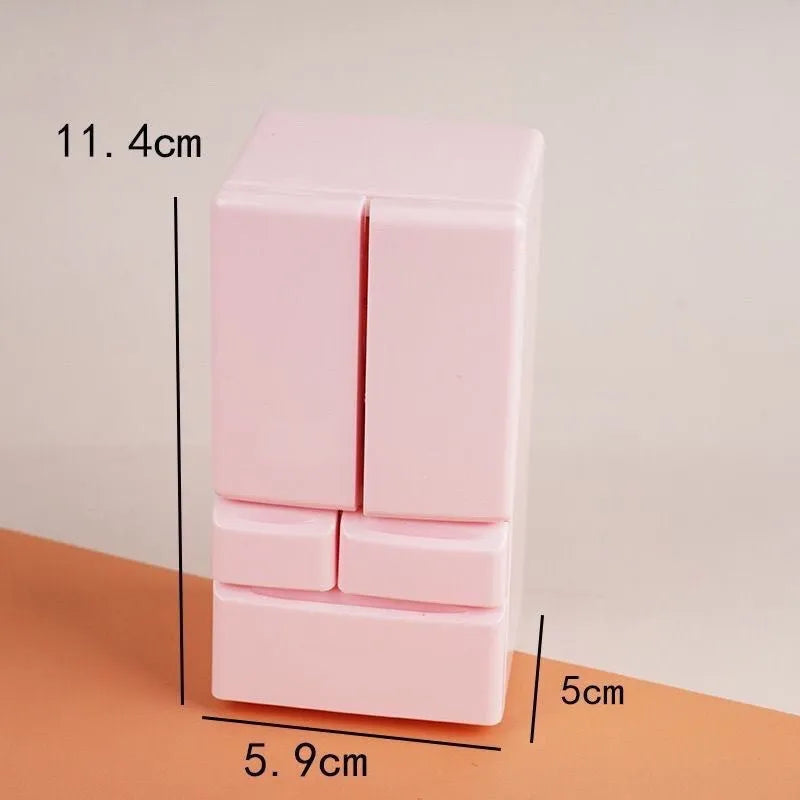 White plastic candy toy miniature model with light feature on display