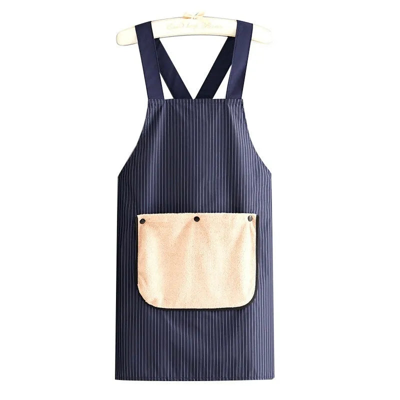Waterproof polyester kitchen apron in multiple colour options for cooking and cleaning protection