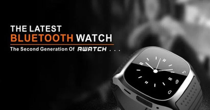 Smart Bluetooth sports watch in white, blue or black colours compatible with iPhone and Android