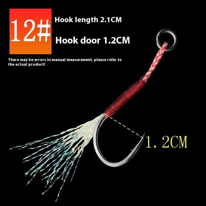 Bright wire iron plate single hook fishhook for sea fishing in multiple sizes