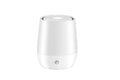 White USB aroma diffuser with simulated flame effect showing compact dimensions