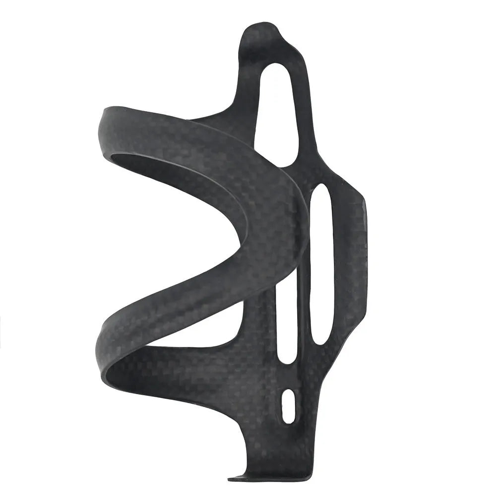 Black all-carbon fiber side pull kettle rack for mountain and road bikes showing Toray T700 material texture