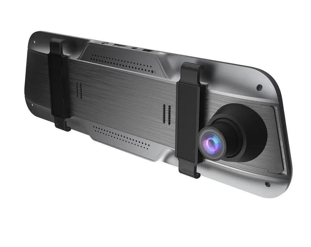 10-inch touch screen car driving recorder mounted as rearview mirror with wide-angle lens