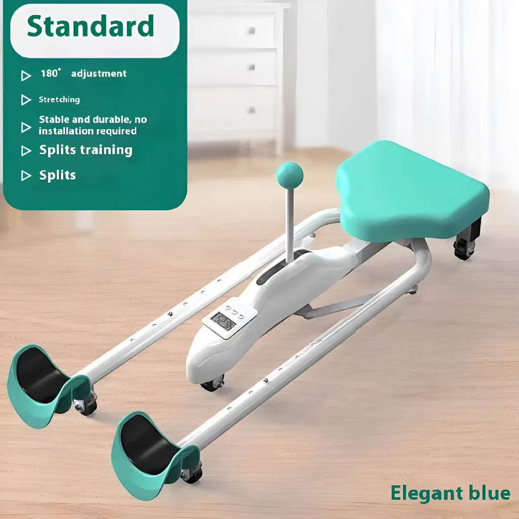 Horse leg opener stretching equipment with steel frame and foam padded straps in pink or blue