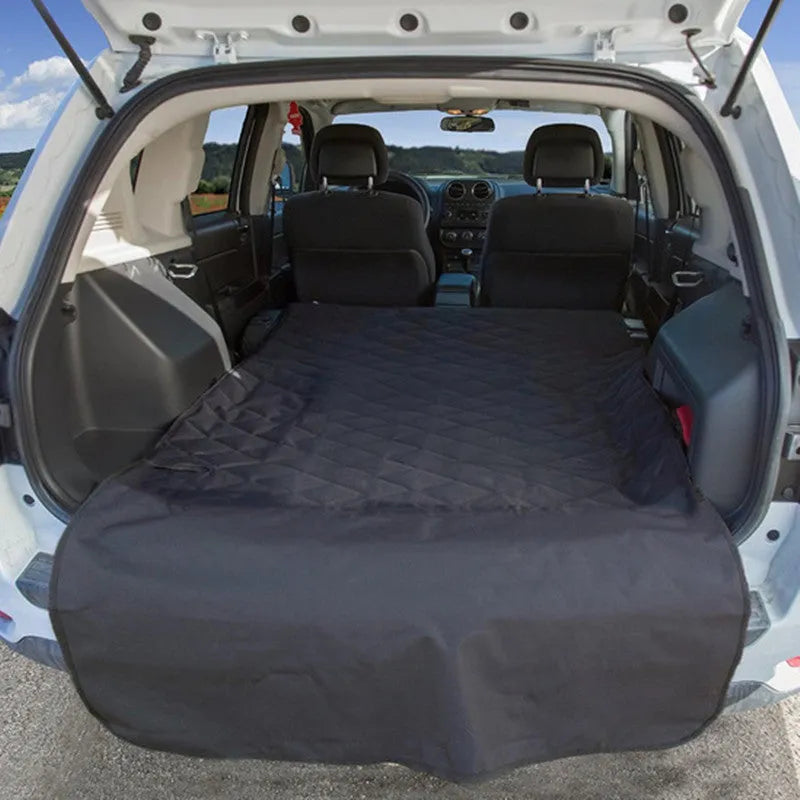 Black Oxford cloth car pet mat for dogs rear seat protector size options