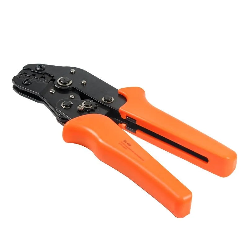 SN-48B portable high carbon steel crimping pliers set with four pairs of pliers and a wire crimper.