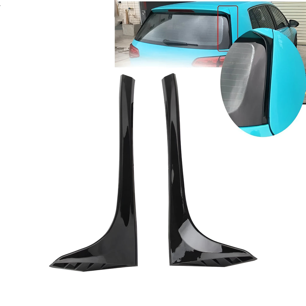 Black ABS plastic rear window spoiler wing for Volkswagen Golf 7 MK7 car