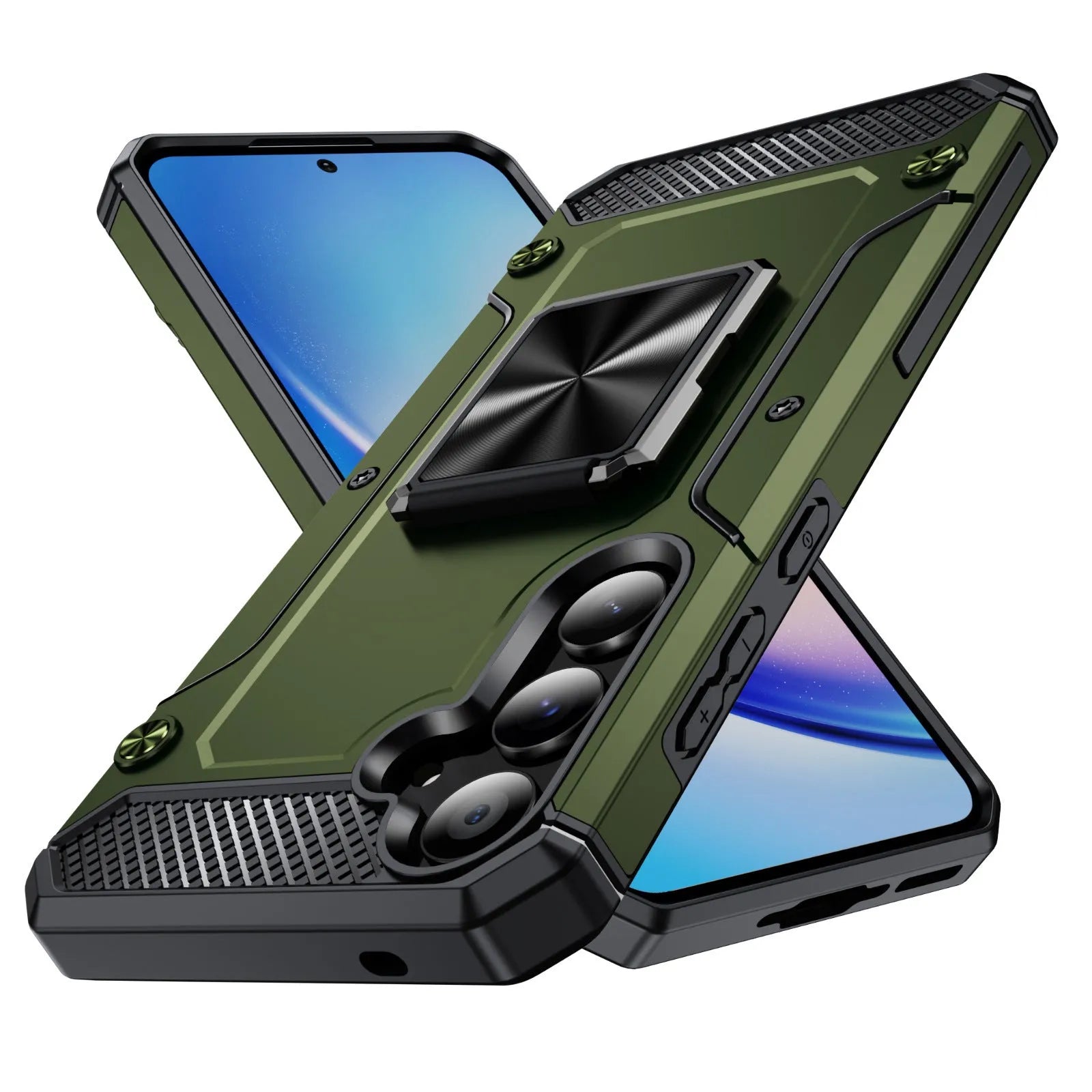 Anti drop magnetic rotating wristband phone case for Samsung A05S A15 A24 A25 A35 A55 in black