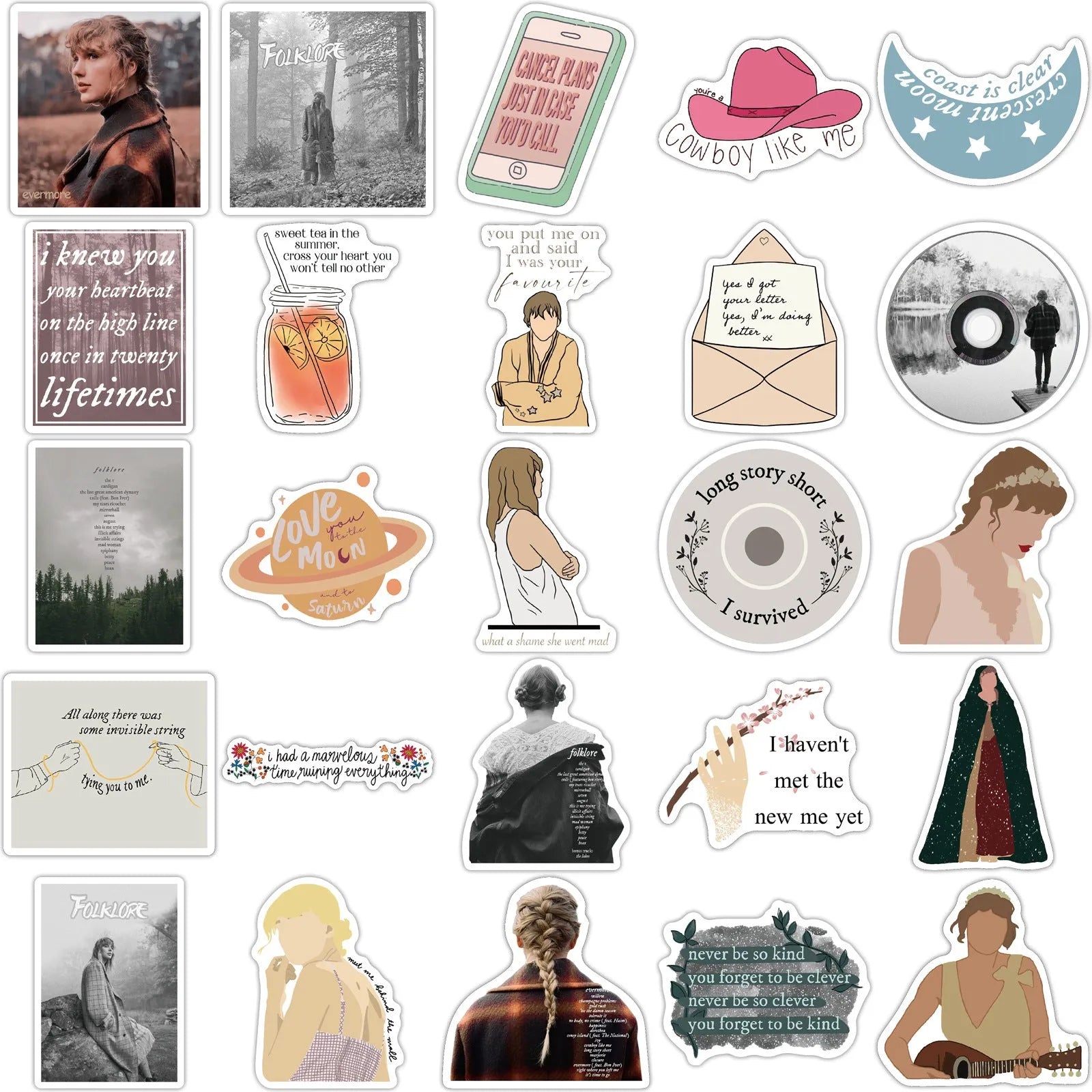 50 waterproof adhesive stickers with graffiti cartoon designs for luggage and notebooks