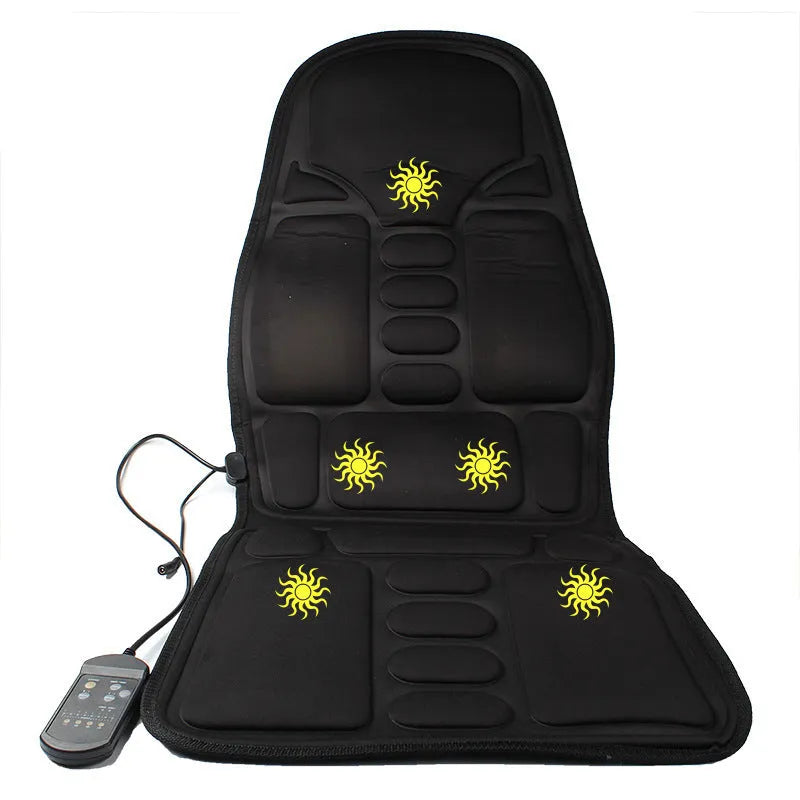 Black infrared heating massage mat physiotherapy cushion with AC power operation