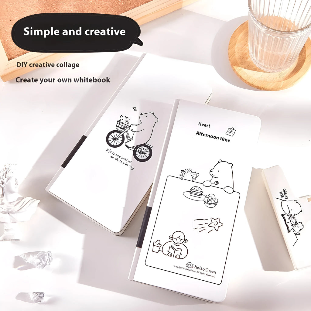 A5 simple plaid style paper notebook with mesh pattern cover, includes stickers.