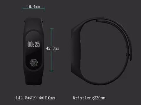 Motion intelligent hand ring fitness tracker showing heart rate monitoring and waterproof step counting features