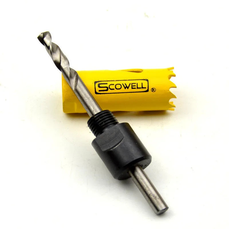 Bimetal M3 hole opener set with multiple hole saw sizes in a case.
