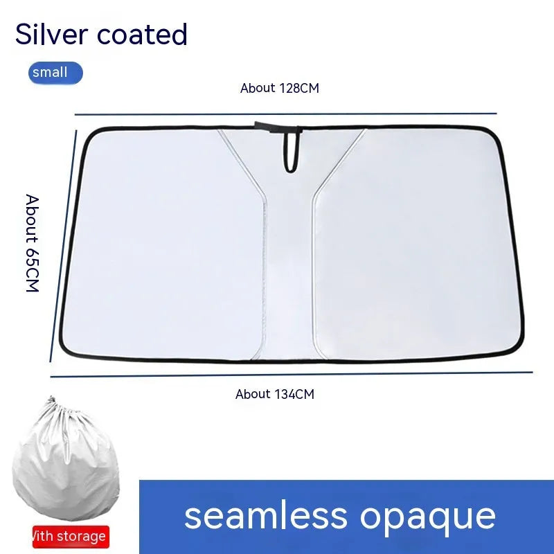 Car double ring front shield sun protection with titanium silver coating and NC fabric construction