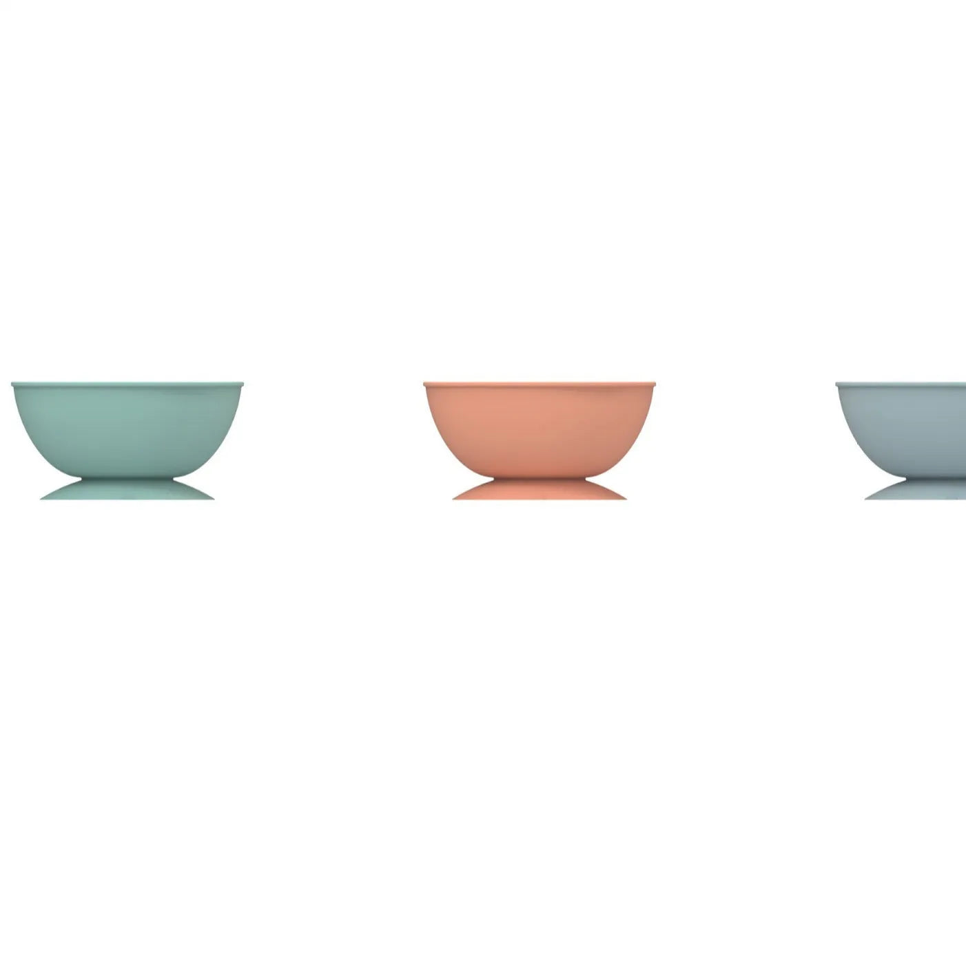 Silicone pet licking mat slow feeding bowl with suction cup base in cyan colour