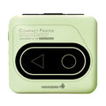 Compact Avocado Green coloured Bluetooth thermal printer for mobile phones with thermal paper and USB cable.