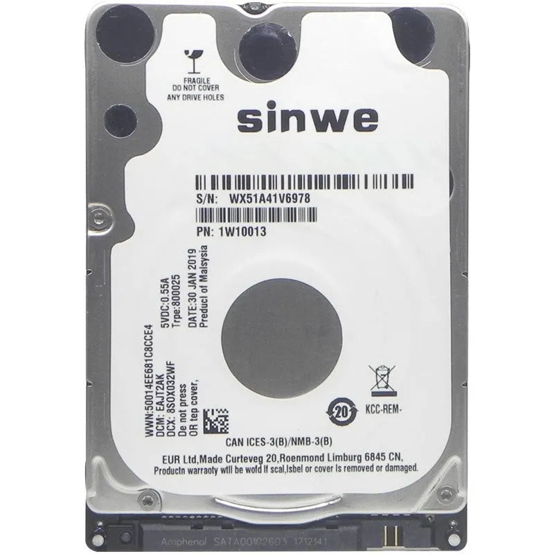 2.5 inch laptop mechanical hard drive with SATA interface and 5400 rpm speed