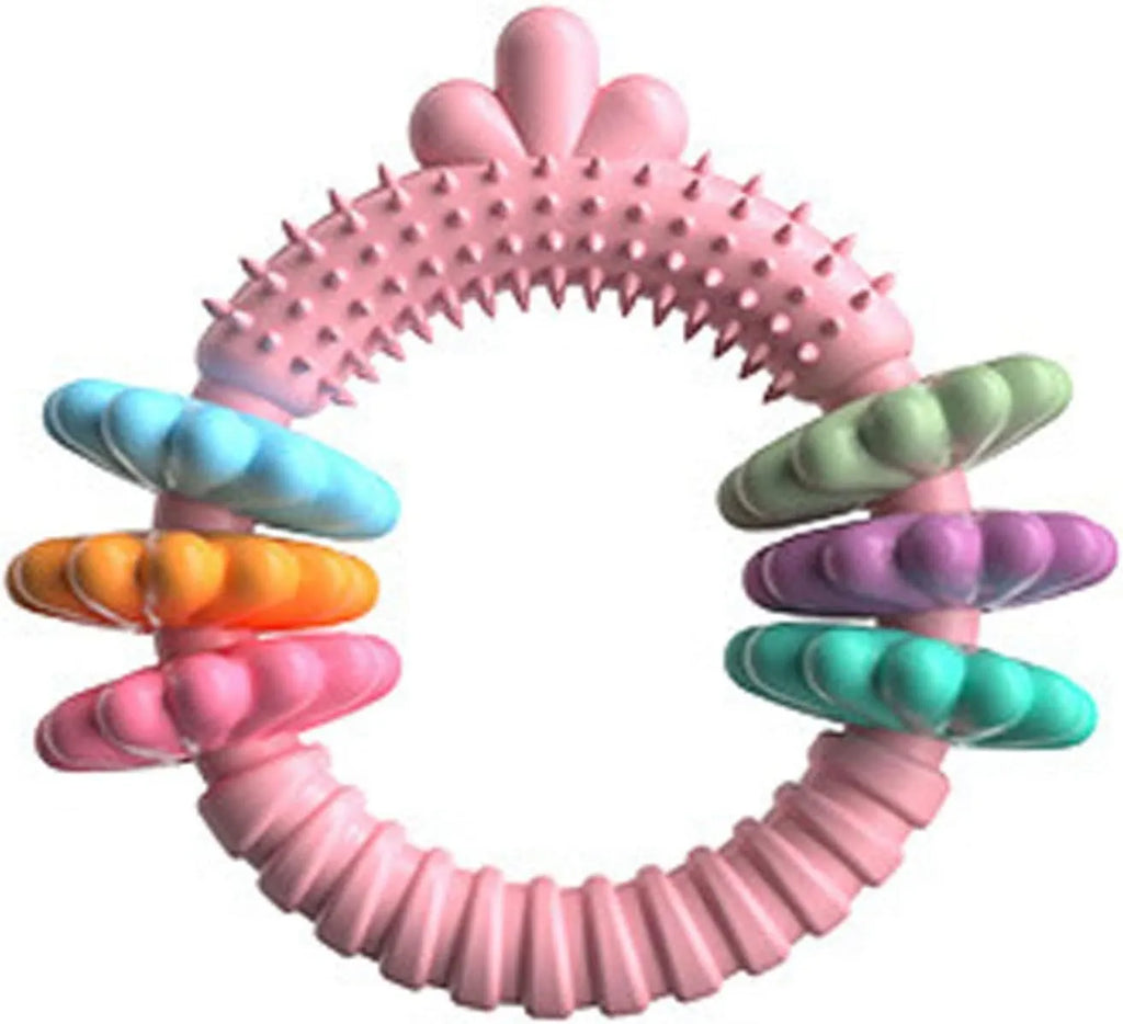 TPR dog chew toy molar stick in blue green pink for small dogs puppies teething teeth cleaning