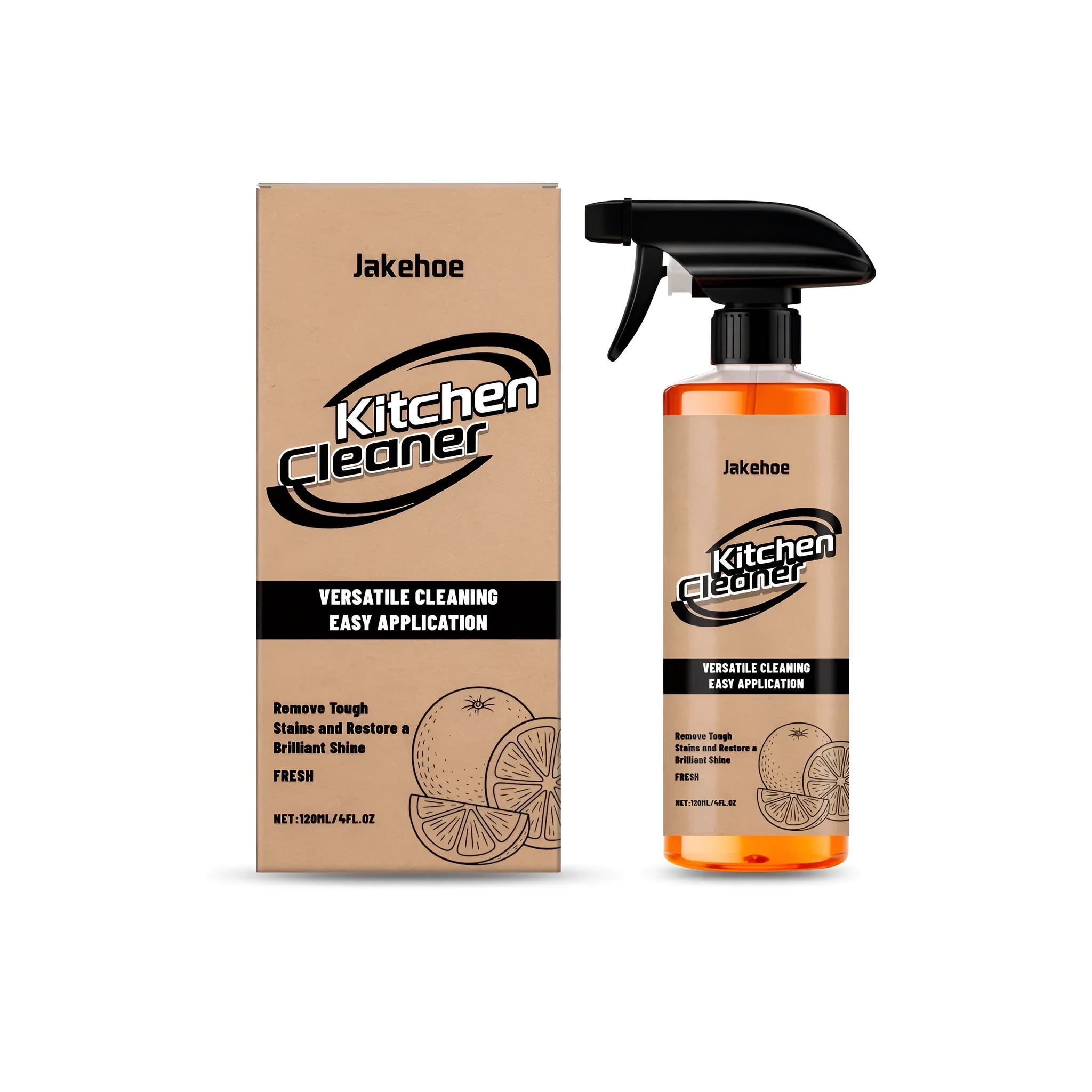 Kitchen foam cleaning spray 120ml bottle with nozzle, for grease removal on countertops and hobs