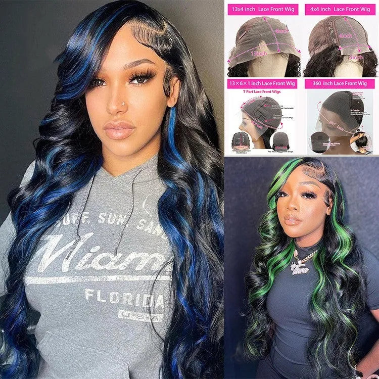 Real human hair lace front wig with 4x4 lace base and star fashion style, shown in a chosen length.